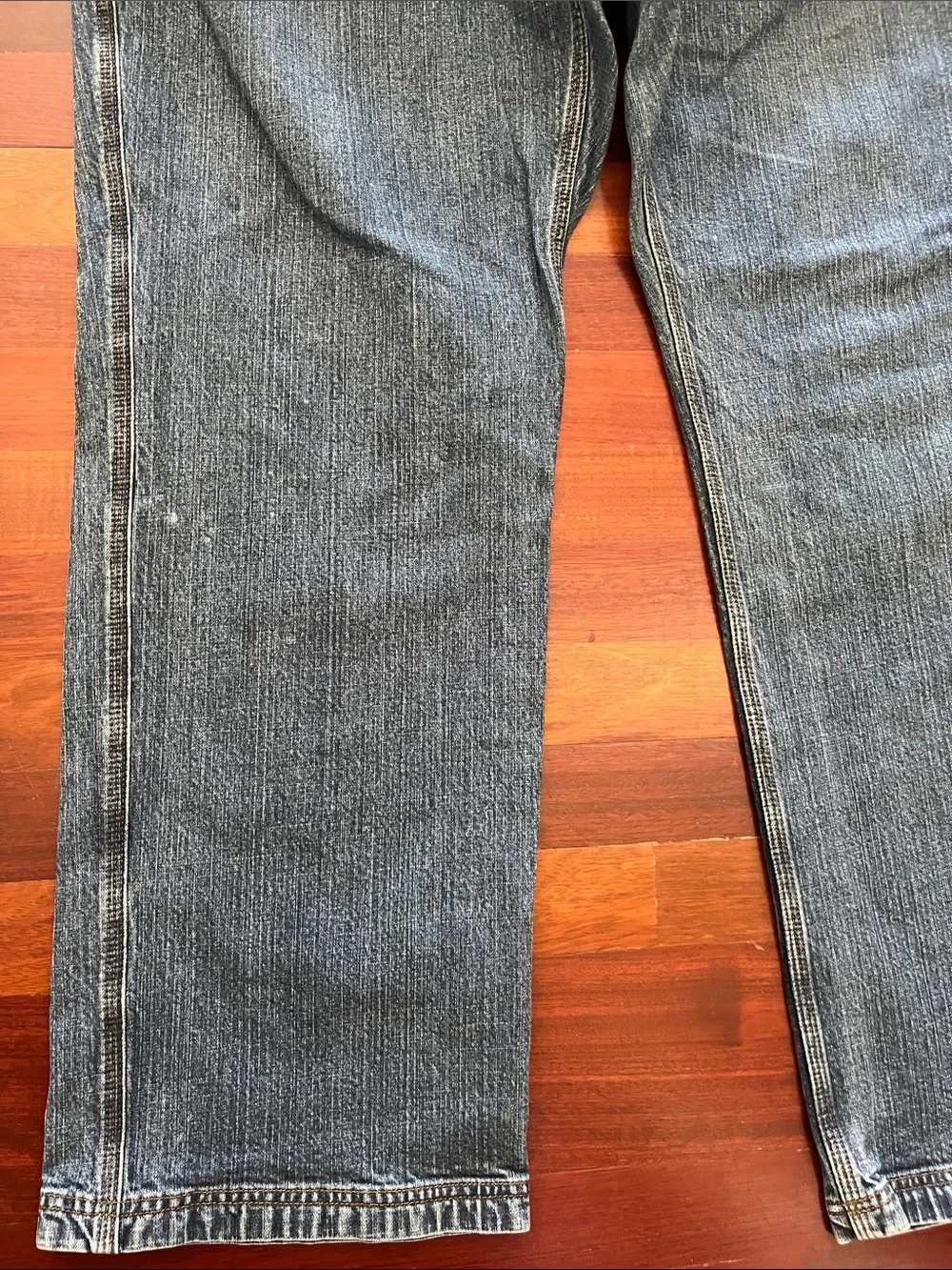Mens 44x34 Duluth Flex Ballroom Blue Jeans